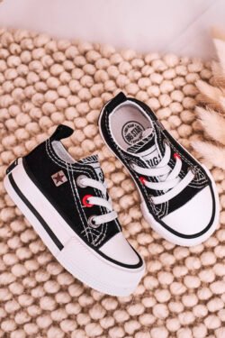 Vaikiški klasikiniai žemi sportiniai bateliai BIG STAR HH374194 Juodi