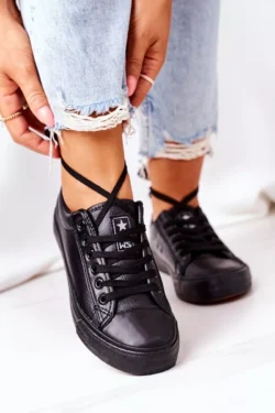 Moteriški odiniai sportiniai bateliai Juodi Mega