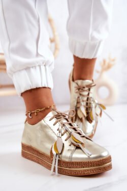 Odiniai batai Maciejka 04550-25 Auksiniai