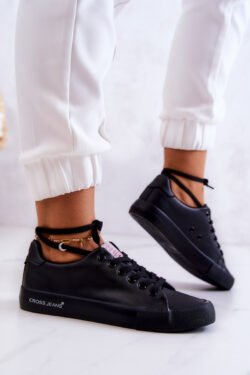 Moteriški žemi sportbačiai Cross Jeans JJ2R4054C Juodi