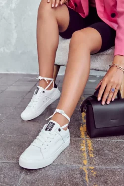 Odiniai sportbačiai Big Star JJ274211 balti ir juodi