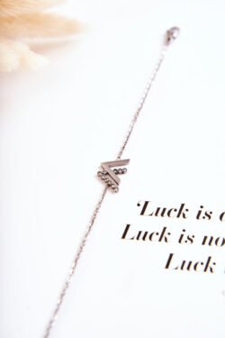 Grandinėlė su kubiniais cirkoniais, sidabrinė