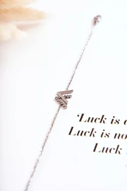 Grandinėlė su kubiniais cirkoniais, sidabrinė