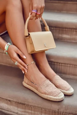 Klasikinės moteriškos espadrilės Akių Nude Catris