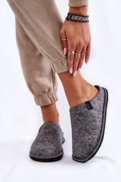 Klasikinės moteriškos šlepetės „Big Star“ KK276014 Pilkos