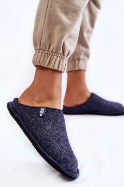 Klasikinės moteriškos šlepetės „Big Star“ KK276013 Tamsiai mėlynos