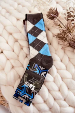 Jaunimo aukštos languotos kojinės, 5 vnt. rinkinys, įvairių spalvų