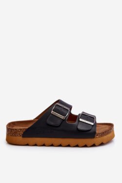 Klasikinės moteriškos „Big Star“ šlepetės LL274477 Juodos