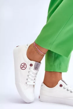 Moterims  „Cross Jeans“ audinio sportiniai bateliai LL2R4043 Balti