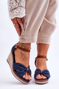 Moterų "Wedge" sandalai, tamsiai mėlyni, Daphne