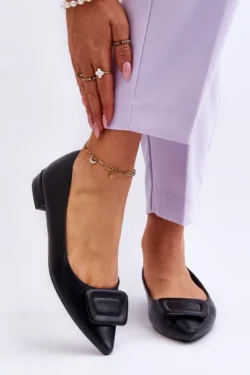 Klasikinės balerinos su papuošimais Juoda Rivea