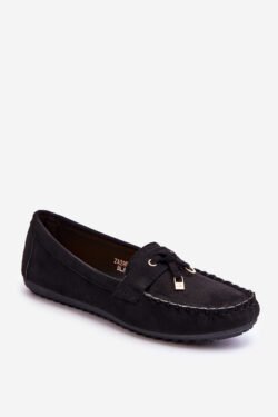 Klasikiniai suede loafers juodi Good Time