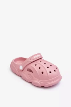 Vaikiški EVA šlepetės, rožinės spalvos, su debesėliais