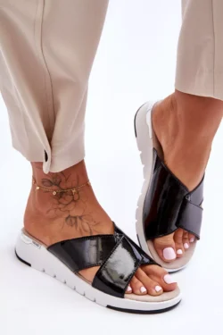 Lakuoti žemi kulniukai S.Barski AL22469 Juodi