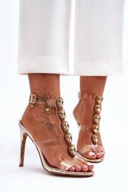 Aukštakulniai sandalai D&A; MR-16 Auksiniai