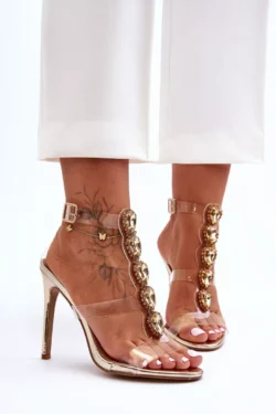 Aukštakulniai sandalai D&A; MR-16 Auksiniai