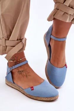 Moteriškos platforminės espadrilės „Big Star“ FF274532 Mėlynos