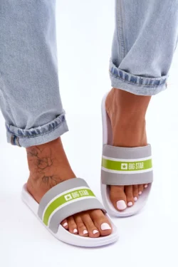 Lengvos EVA šlepetės „Big Star“ JJ274647 Balta-pilka