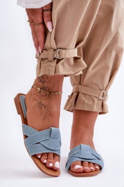 Moterims  audiniai šlepetės Šviesiai mėlynos Aversa