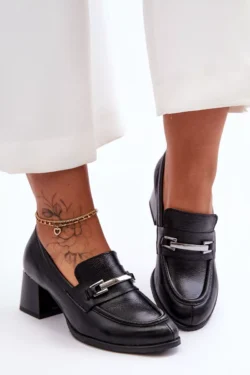 Patogūs odiniai bateliai juodos spalvos Damira