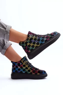 Platformos sportiniai bateliai GOE MM2N4009 Juodi