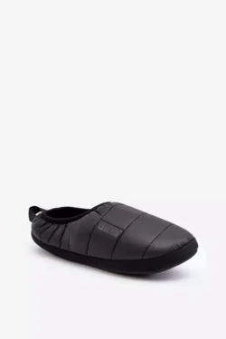 Vyriški šiltos šlepetės be raištelių, juodos spalvos, „Big Star“ KK174363