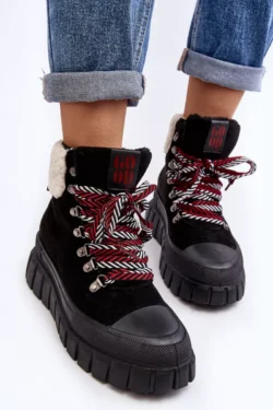 Lined Boots Trappers ant storos pado juodos spalvos Ralotta