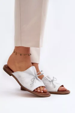 Odiniai moteriški sandalai Zazoo 2659/005 Sidabriniai