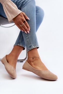 Bėžinės moteriškos odiniai balerinos Lasota