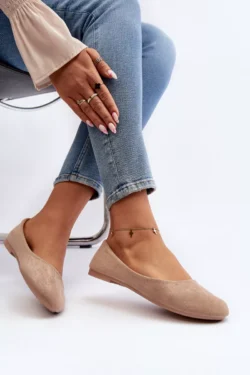 Bėžinės moteriškos odiniai balerinos Lasota