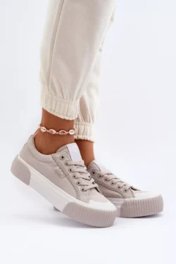 Moteriški sportiniai bateliai su storu padu Lee Cooper LCW-24-31-2178 Pilkos spalvos