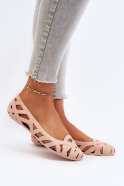 Moteriški guminiai balerinos bateliai Nude Salam