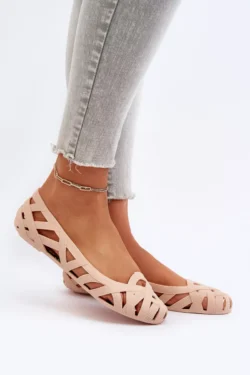 Moteriški guminiai balerinos bateliai Nude Salam