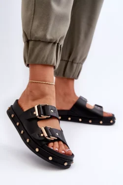 Moteriški platforminiai sandalai „Big Star“ NN27402 Juodi