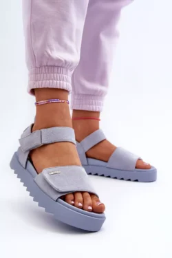 [Moteriški odiniai platforminiai sandalai „Big Star NN274706 Blue“]