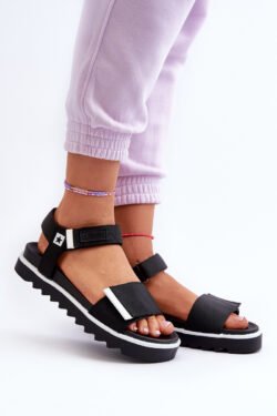Moteriški platforminiai sandalai „Big Star“ NN274778 Juodi