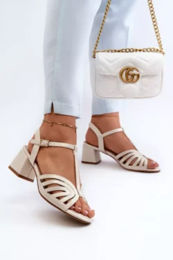 Lakuotos moteriškos aukštakulnių sandalės Sergio Leone SK880 Juodos