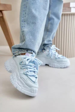 Moterų sportiniai bateliai su storu padu Mėlyni Nevela