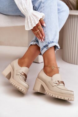 Zazoo 20175 Lakinės moteriškos aukštakulniai Natūralios odos Šviesiai smėlio spalvos