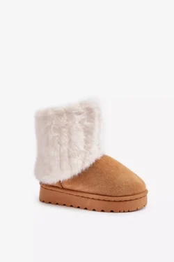 Vaikiški sniego batai su kailiu Camel Crisie