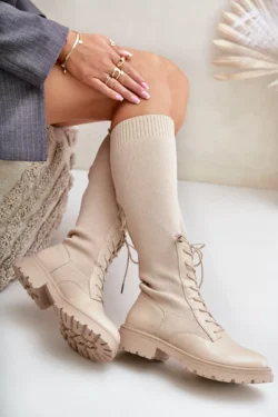 Juodosios Vamilena batai su raišteliais ir elastinga blauzda