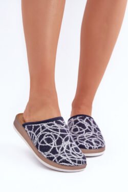 Blizgios moteriškos šlepetės Inblu CT000028 Tamsiai mėlynos