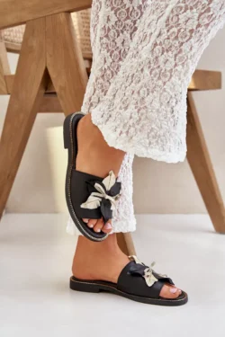 Sandaliai su papuošimais Natūrali oda Zazoo 3574/Z Juoda