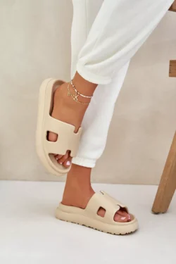 Putų šlepetės su iškirptėmis, smėlio spalvos Neladith