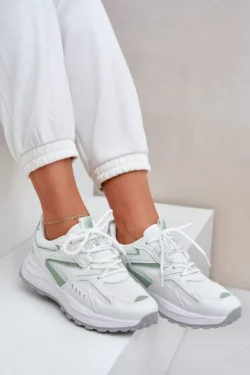 Moteriški sportiniai bateliai „Big Star“ NN274A095 HI-POLY SYSTEM Balti-žali