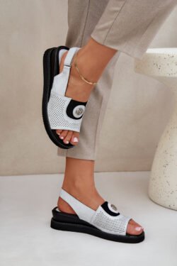 Moteriškos "wedge" basutės sidabrinės Isnnoria