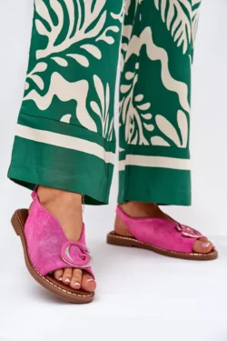 Basutės su dekoracija, rožinės, Haliones