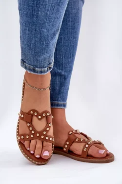 Puoštos moteriškos basutės, camel spalvos, Adivrae