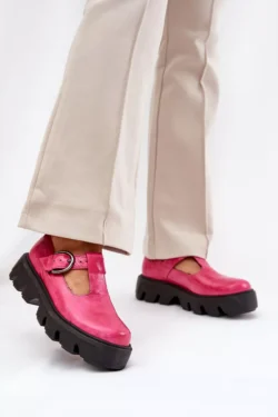 Lakinės odos batai su sagtimi Zazoo 20183 Fuchsia