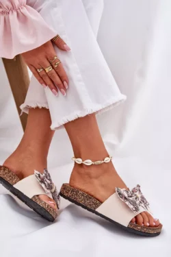 Moteriškos basutės su bantuku ant kamštinio sutvirtinimo, smėlio spalvos, Lisandrea